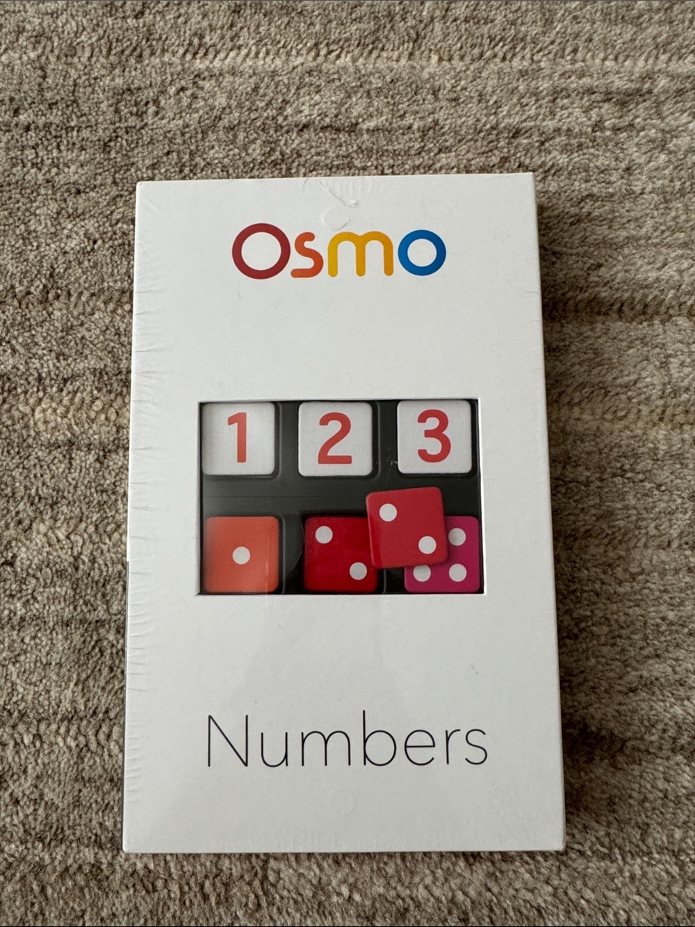 Osmo Numbers Game Set - White with Red/Orange Dice
